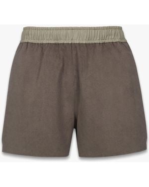 MCM X We The Best Ultrasuede Shorts - Gray