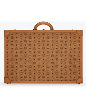 MCM Suitcase In Visetos - Brown