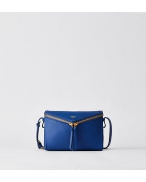 MCM Diamant 3d Shoulder Bag In Calfskin - Blue