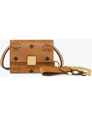 MCM Aren Airpods Pro Charm With Chain Strap - Brown
