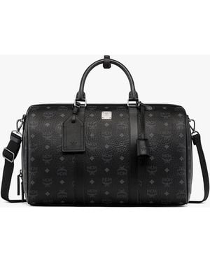 MCM Ottomar Weekender Bag In Visetos - Black