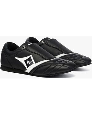 MCM Federlite Lo Slip-on Sneakers In Quilted Leather - Black