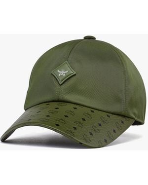 MCM Classic Cap In Econyl And Leather - Green