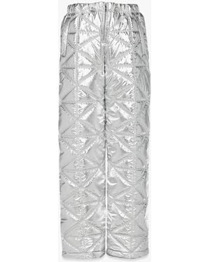 MCM Après-ski Quilted Pants In Metallic Polyester - Gray