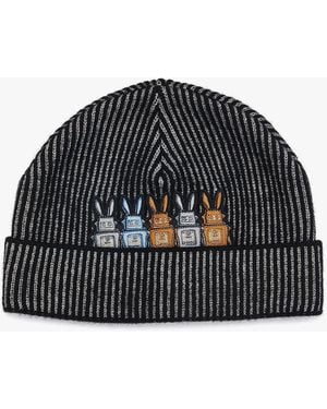 MCM Rabot Beanie In Lurex Wool - Black