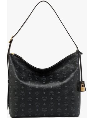 MCM Aren Hobo In Visetos - Black