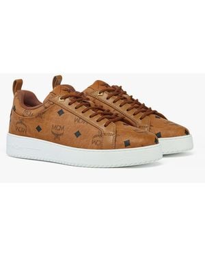 MCM Neo Terrain Sneakers In Visetos - Brown