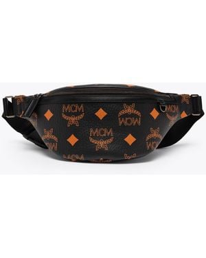 MCM Fursten Belt Bag In Maxi Visetos - Black