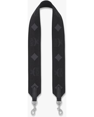 MCM Aren Shoulder Strap In Monogram Webbing - Black