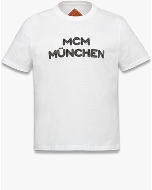 MCM München T-shirt In Organic Cotton - White