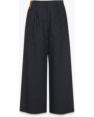 MCM Lauretos Wool Jacquard Pants - Blue