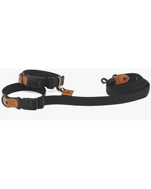 MCM Pet Collar And Crossbody Leash In Visetos - Black