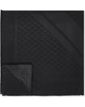 MCM Diamond Logo Jacquard Shawl - Black