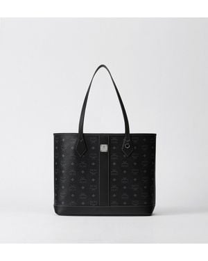 MCM New Liz Shopper In Visetos - Black