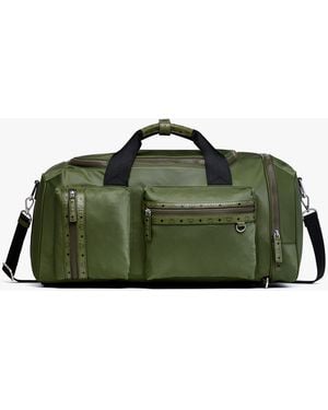 MCM Ottomar Weekender Backpack In Econyl And Leather - Green
