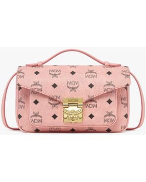 MCM Tracy Crossbody In Visetos - Pink