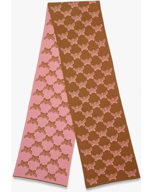 MCM Reversible Lauretos Jacquard Wool Stole - Red