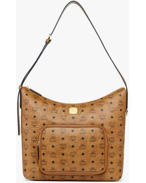 MCM Aren Zip Hobo - Brown