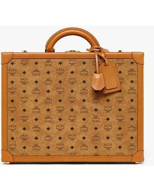 MCM Suitcase In Visetos - Brown