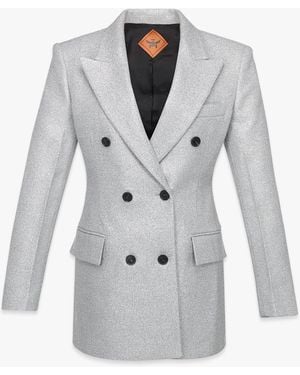 MCM Metallic Lurex Tweed Jacket - Gray