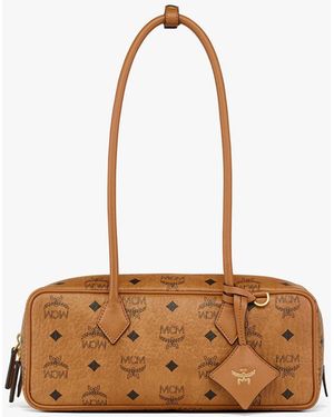 MCM Aren East West Shoulder Bag In Visetos - Multicolor