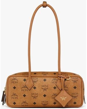MCM Aren East West Shoulder Bag In Visetos - Multicolor