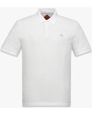 MCM Diamond Patch Piqué Polo - White