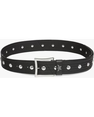 MCM Aren 2" Belt In Galactic Gala Leather - Black
