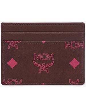 MCM Aren Card Case In Visetos - Purple