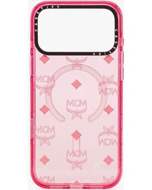 MCM Iphone 17 Pro X Casetify Monogram Impact Iphone Case in Pink