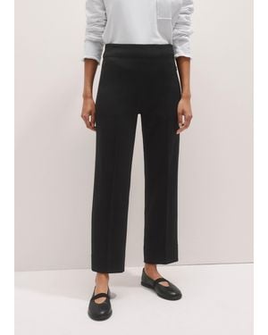 ME+EM Wool-Blend Travel Tailoring Slim Crop Trouser - Black