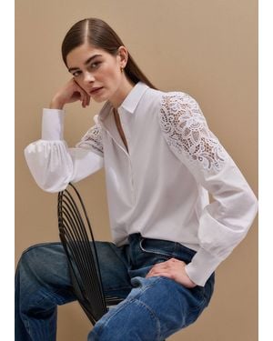 ME+EM Lace Insert Swing Top - Grey