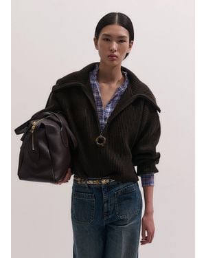 ME+EM Sculptural Zip Jumper - Black