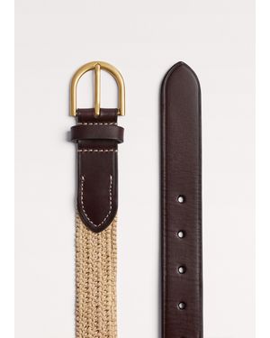 ME+EM Round Raffia Belt - Multicolour