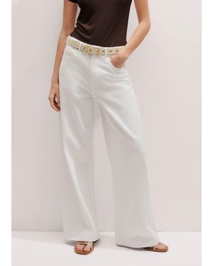 ME+EM Slouchy Long-Length Jean - White