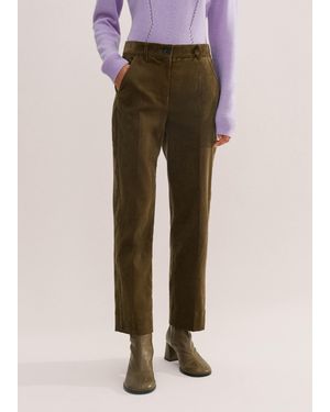 ME+EM Cord Slim Crop Pant - Natural