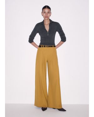 ME+EM Wide-Leg Pleated Trouser - Multicolour