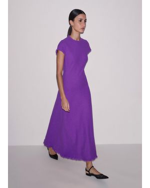 ME+EM Bias Cut Am-Pm Maxi Dress - Purple