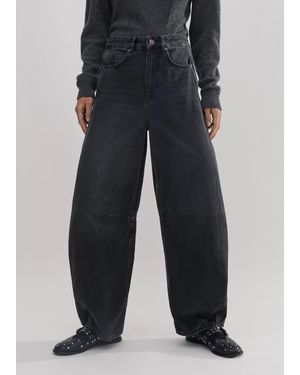 ME+EM Extreme Tapered Washed Black Denim Jeans