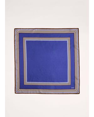 ME+EM Multi Border Scarf - Blue