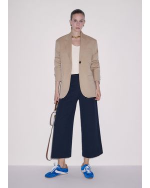 ME+EM Textured Crop Pant - Blue