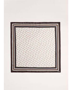 ME+EM Spaced Paisley Silk Scarf - Natural