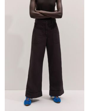 ME+EM Straight Trainer Grazer Trouser - Black