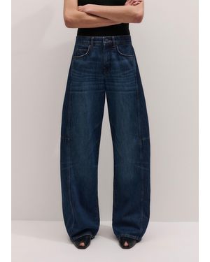 ME+EM Exaggerated Tapered Jean Authentic Dark Wash - Blue