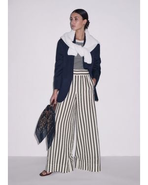 ME+EM Spring Stripe Wide-Leg Trouser - Multicolor