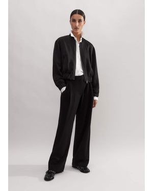 ME+EM Elasticated Waist Relaxed Tapered Pant - Black