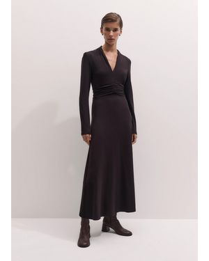 ME+EM V Neck Maxi Dress - Blue