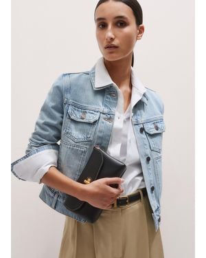ME+EM Shrunken Denim Jacket - Blue