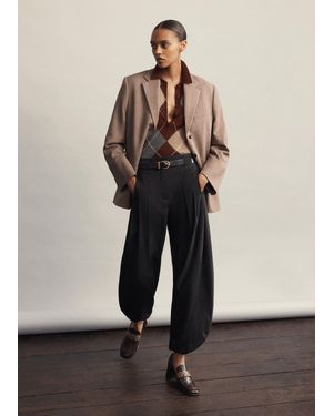 ME+EM Pleated Balloon Pant - Natural