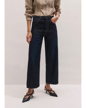 ME+EM Relaxed Straight Crop Jean - Blue
